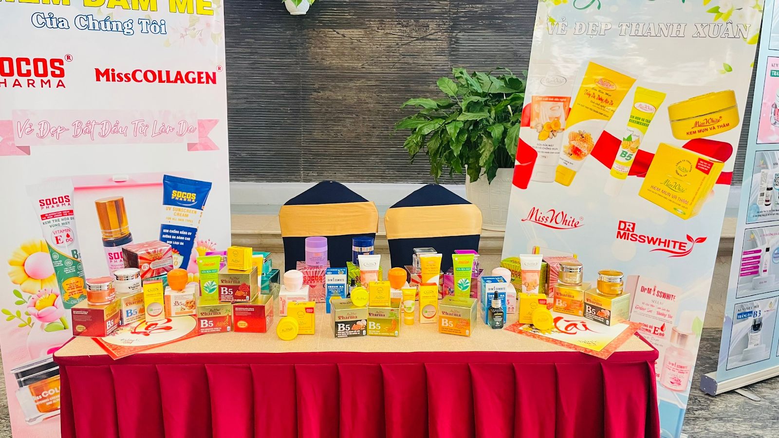 A table with a red tablecloth and a group of objects on itAI-generated content may be incorrect.